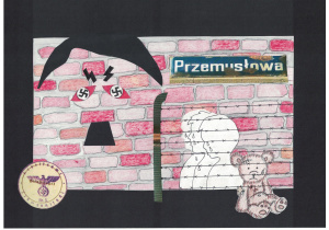 Logo strony promującej wiedzę o obozie przy ul. Przemysłowej wykonane przez Kingę Gawrońską
