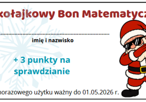 przykładowy Mikołajkowy Bon Matematyczny