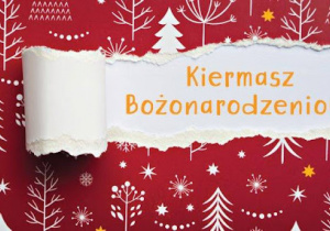 Plakat zaproszenie na kiermasz bożonarodzeniowy