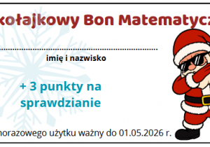 przykładowy Mikołajkowy Bon Matematyczny
